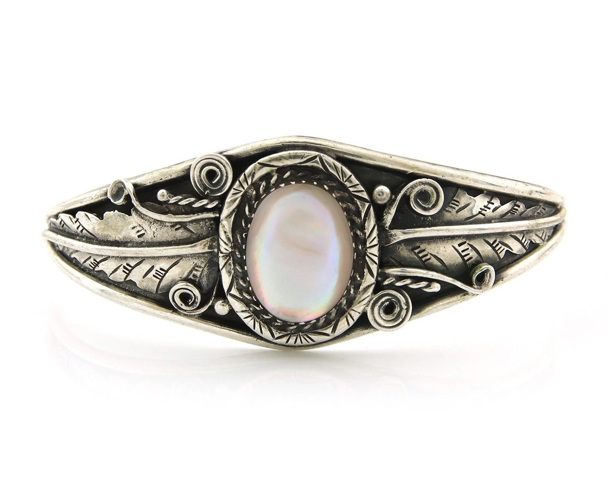 Navajo Cuff Bracelet Sterling Silver Authentic Pink Muscle Native Artist