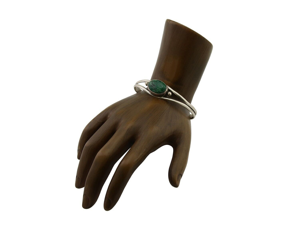 Navajo Natural Southwest Turquoise Bracelet 925 Silver Artist Native American
