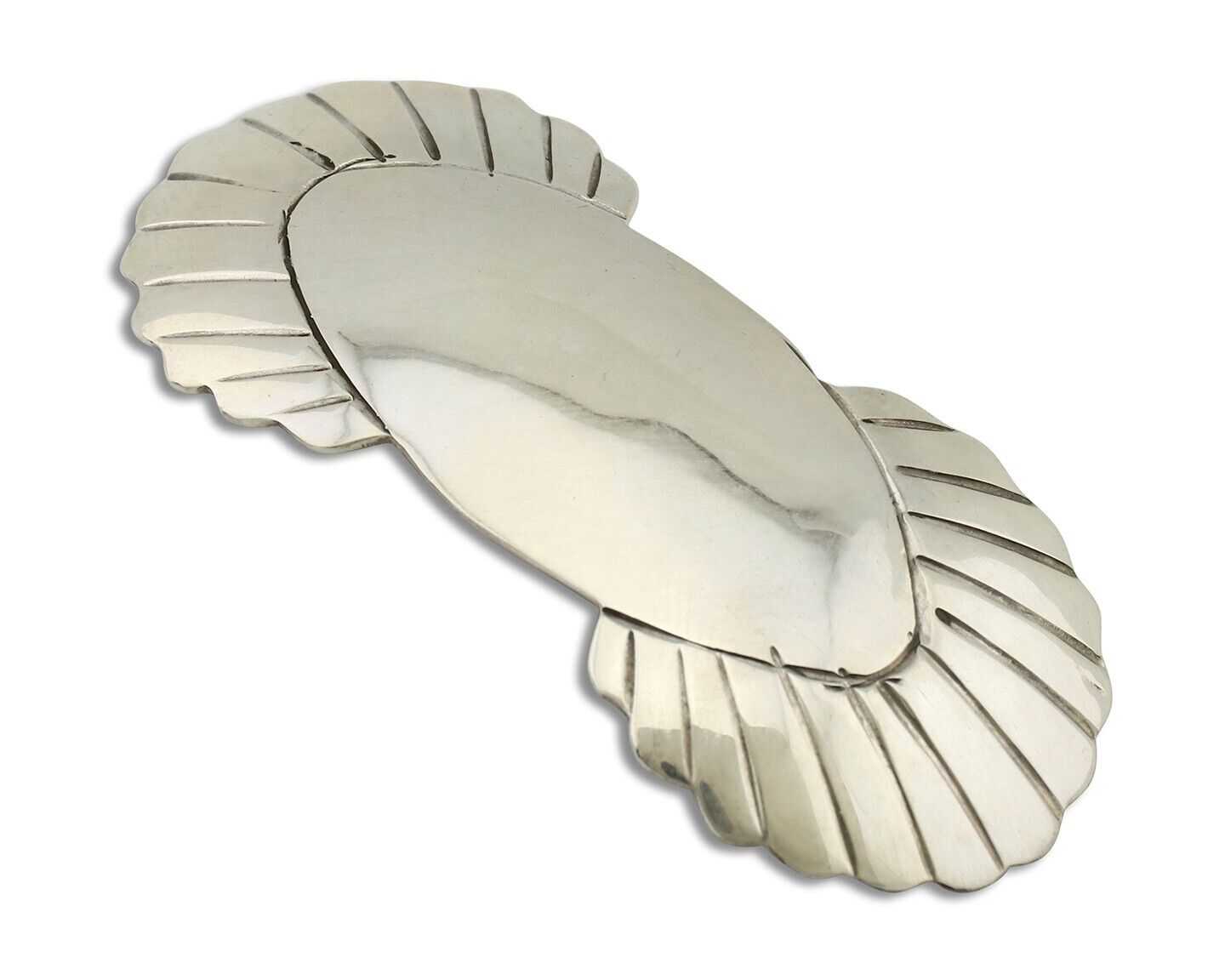 Women's Navajo Hair Clip Hand Stamped 925 Silver Artist Signed C Montoya C.80's
