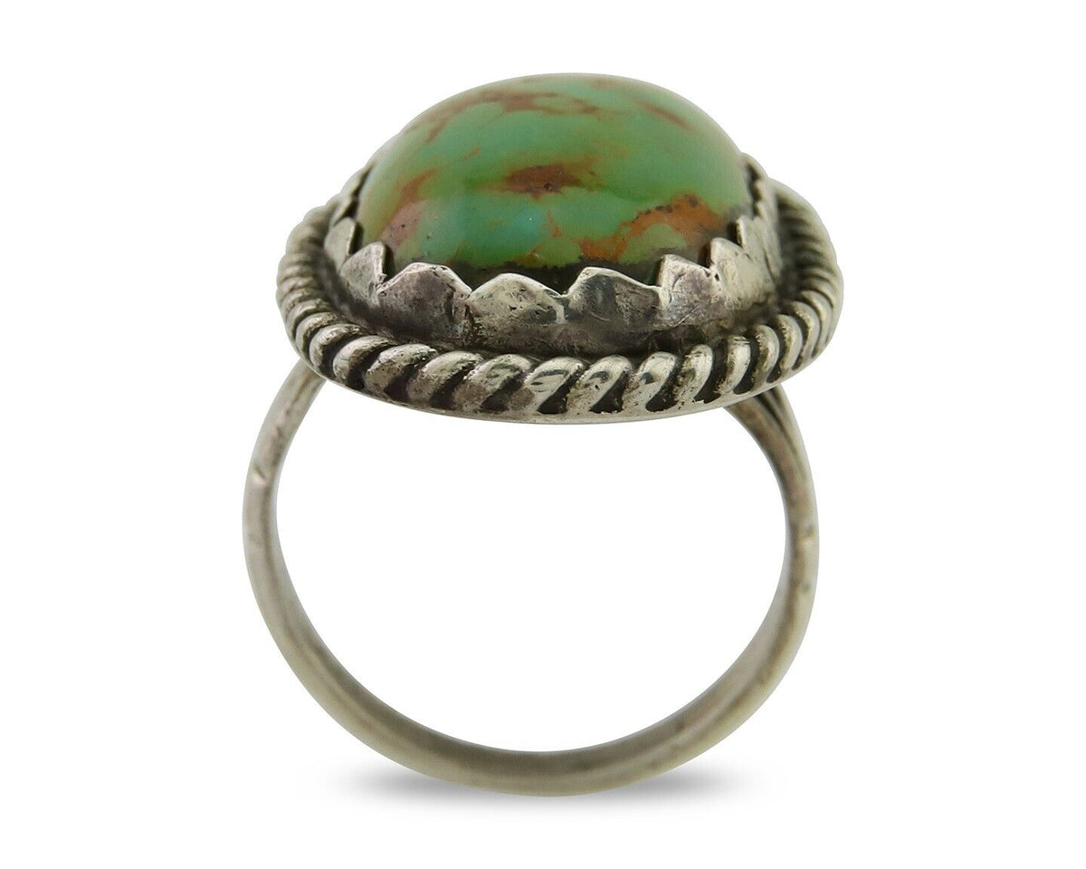 Navajo Ring 925 Silver Turquoise Artist Signed Sunset C.80's