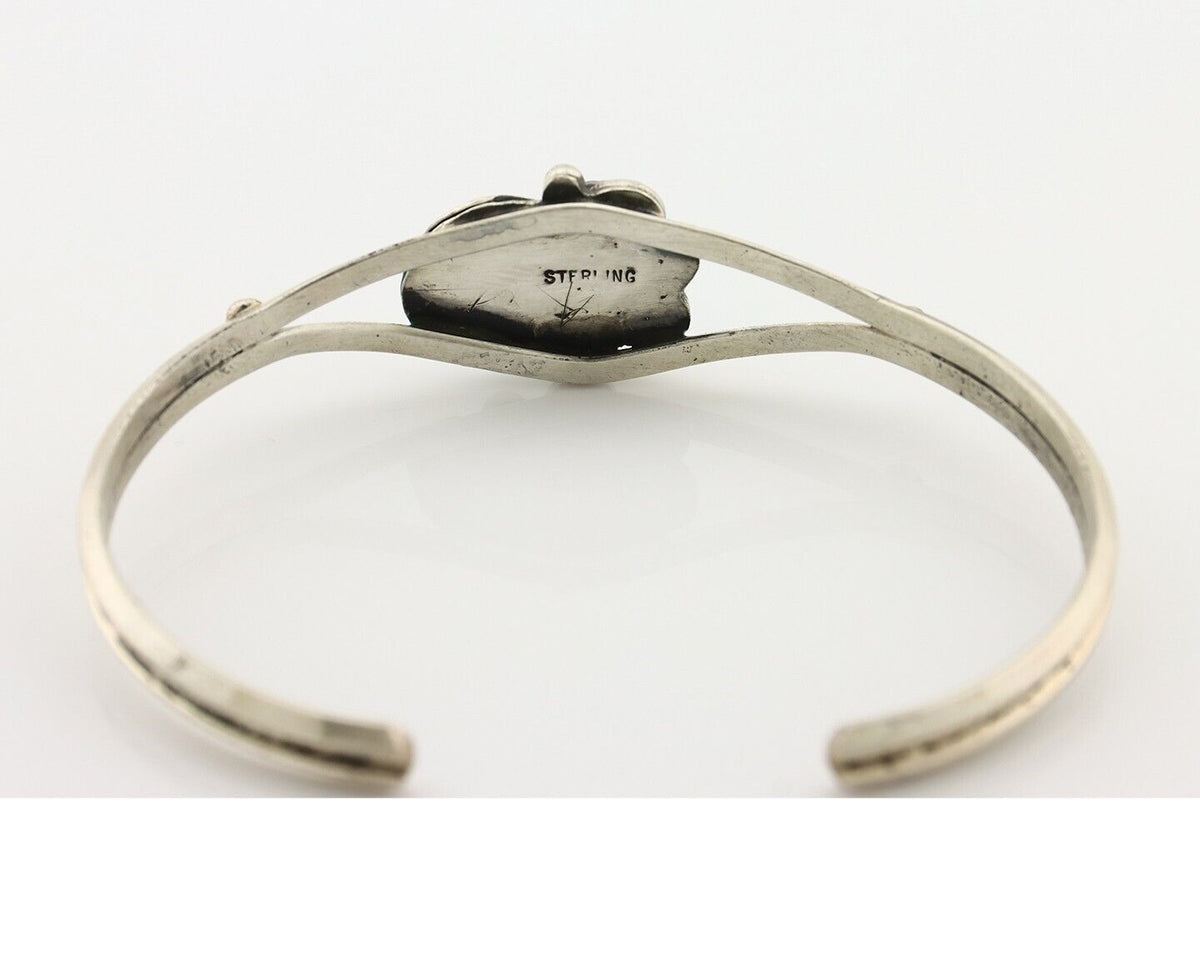 Navajo Handmade Bracelet 925 Silver Natural Blue Turquoise Native American C80s