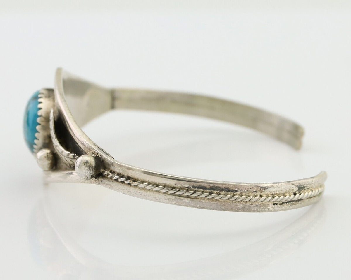 Navajo Handmade Bracelet 925 Silver Arizona Turquoise Native American C.80's