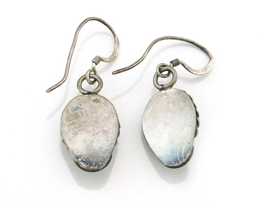 Navajo Dangle Earrings Sterling Silver Natural Turquoise Vintage