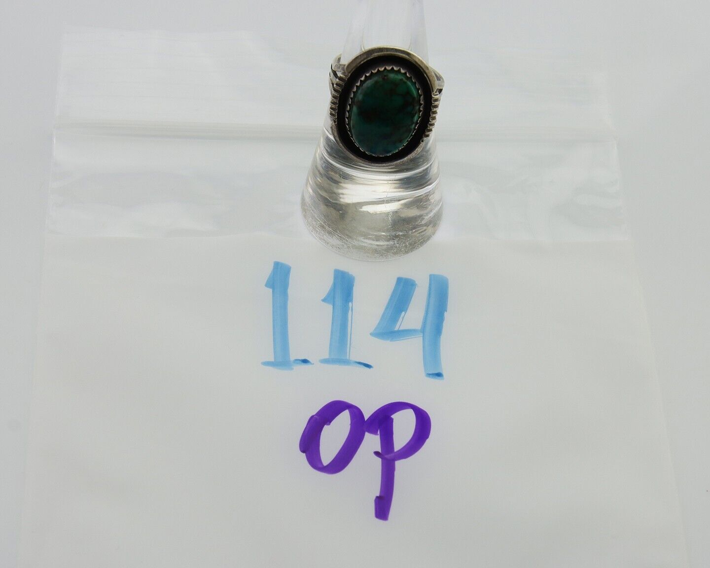 Navajo Ring 925 Silver Turquoise Artist Siged William Denetdale C.80's