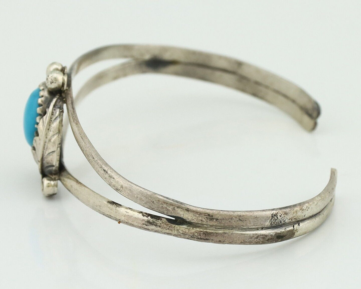 Navajo Slave Bracelet 925 Silver Natural SB Turquoise Native American C.80's