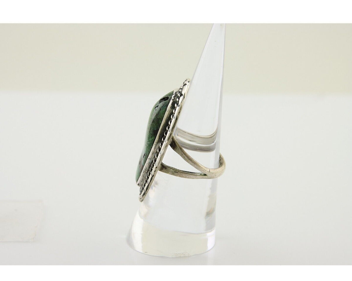 Navajo Ring 925 Silver Damele Turquoise Artist Siged E. A. C.80's