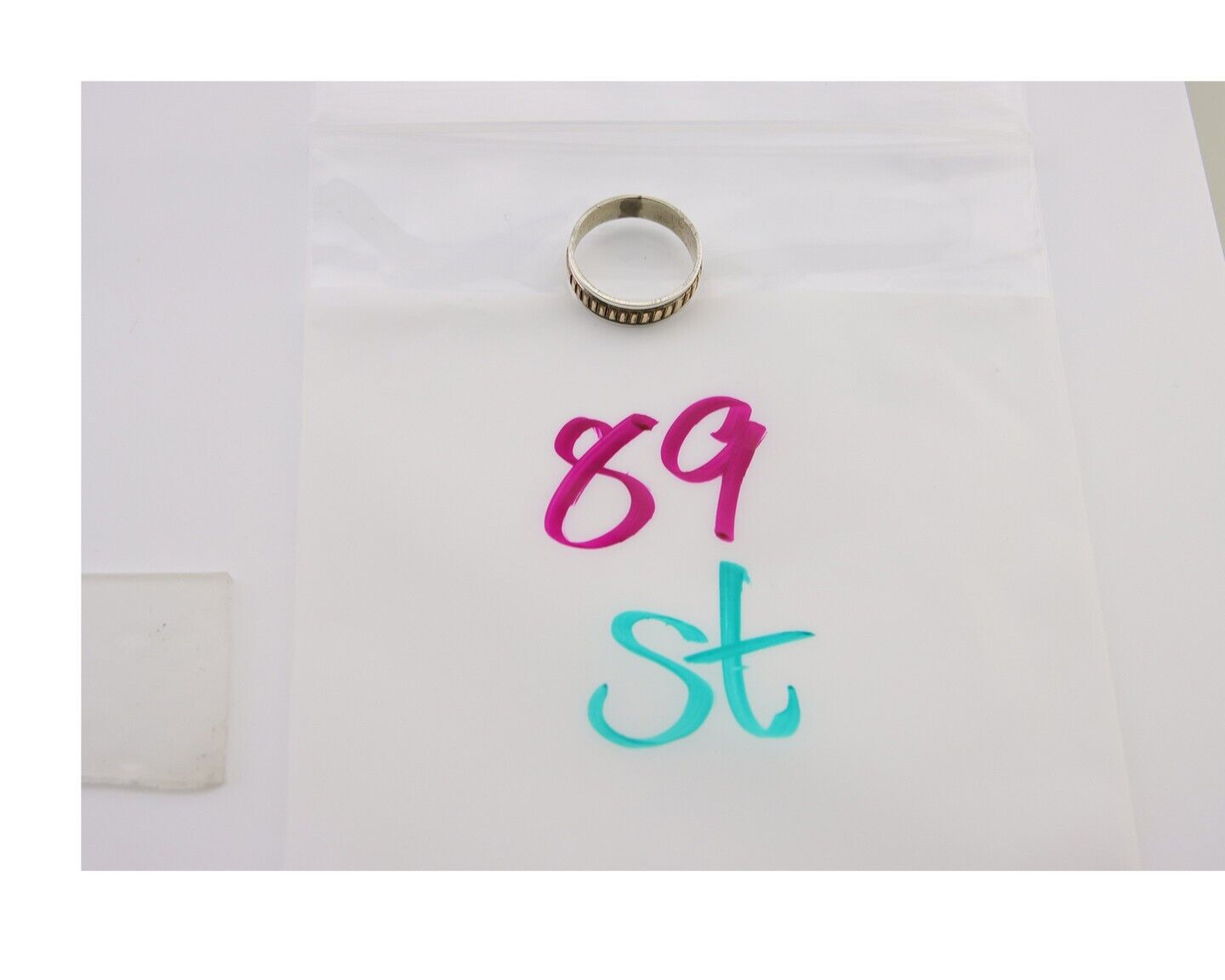 Navajo Handmade Ring 925 Silver & Gold Artist Signed E C.80's