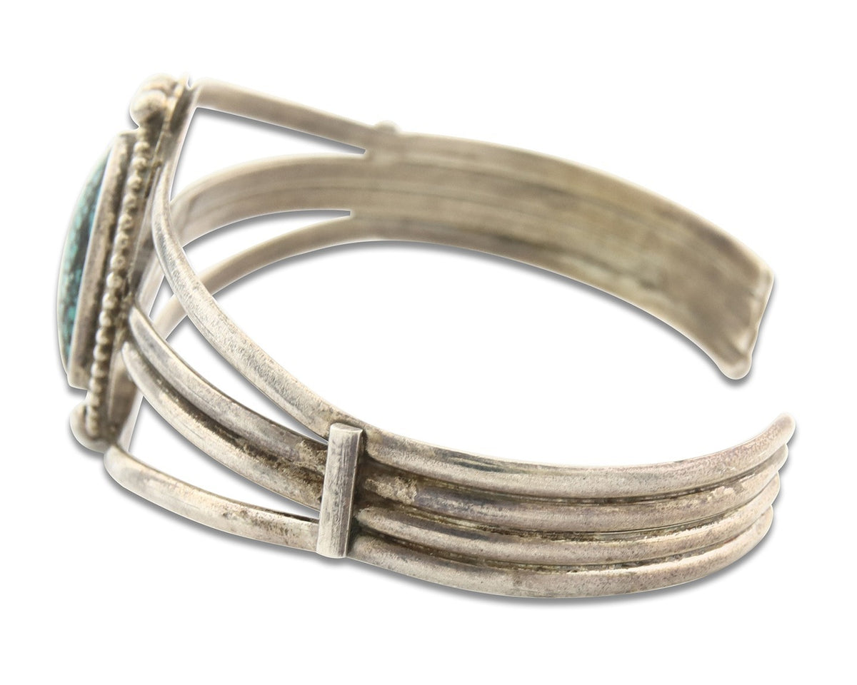 Vintage Navajo Bracelet 925 Silver Blue Turquoise Handmade