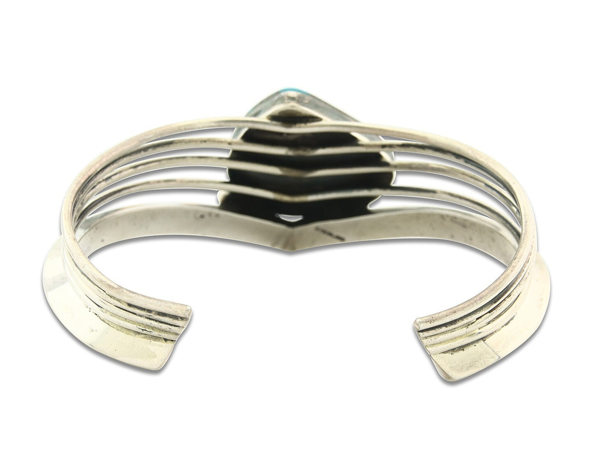 Vintage Navajo Bracelet 925 Silver Blue Turquoise Handmade