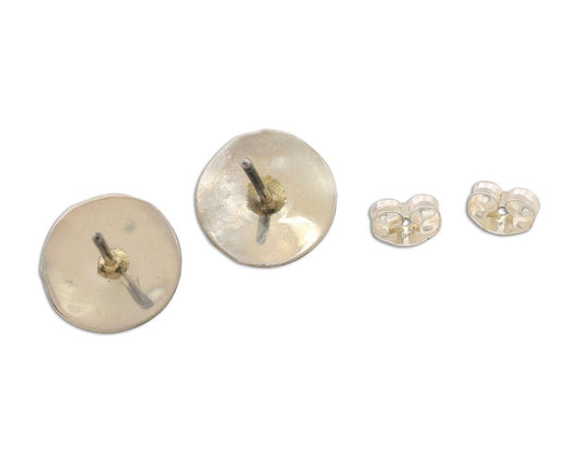 Navajo Handmade Earrings 925 Silver Natural Turquoise Native Artist C.80's