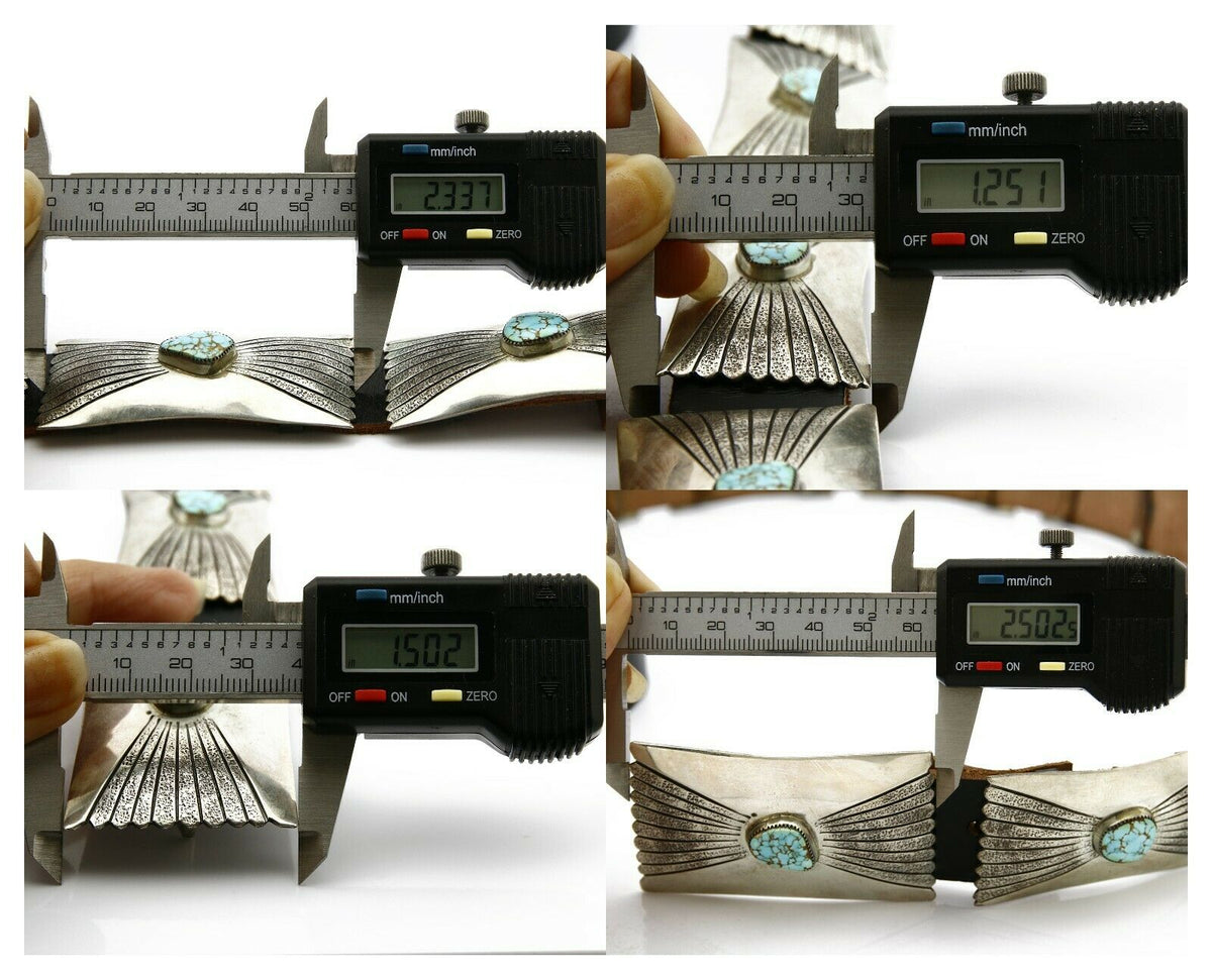 Navajo Concho Belt .925 Silver Mine #8 Turquoise Tobe Turpen Vault Collection