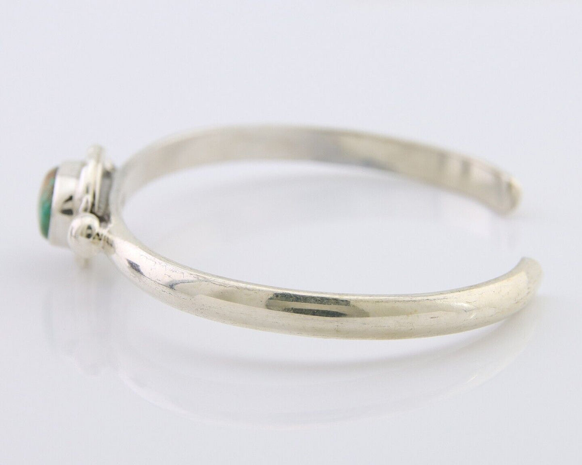 Navajo Bracelet 925 Silver Natural Turquoise Native American Artist C.80's