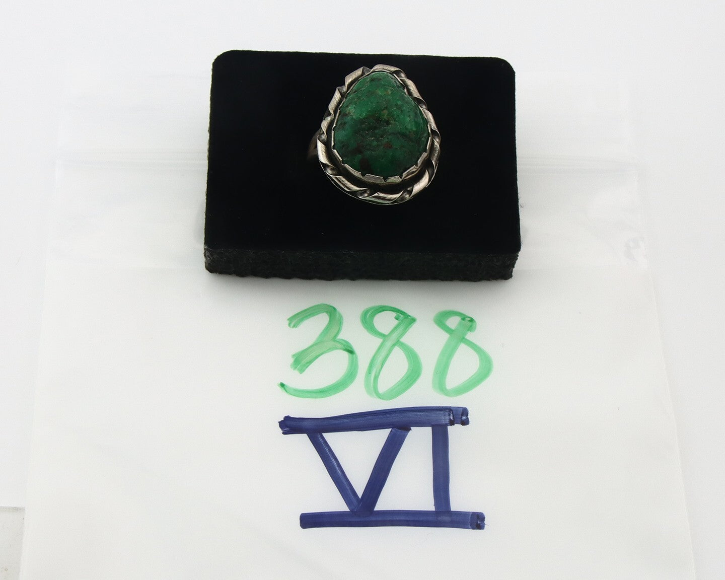 Vintage Navajo Ring 925 Sterling Silver Turquoise Handmade Size 8.0