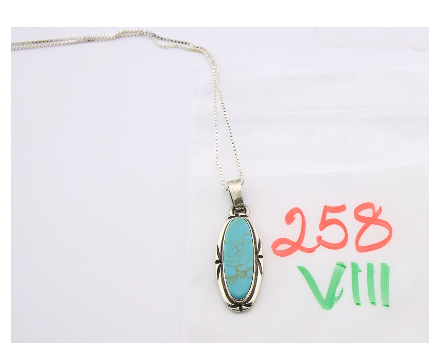 Navajo Necklace Sterling Silver Authentic Turquoise Vintage Native Artist