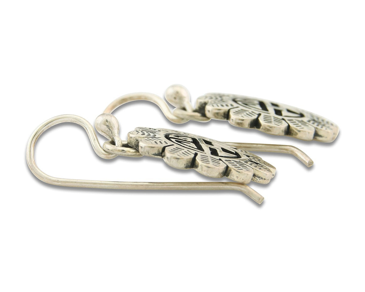 Navajo Tiwa Sun Earrings Sterling Silver Dangle Vintage Authentic