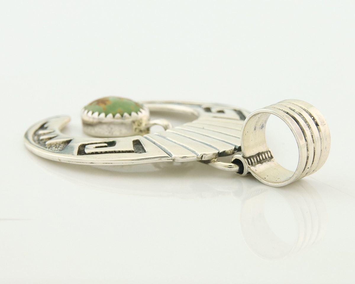 Navajo Sterling Silver Necklace Pendant Handmade Authentic Vintage Signed C