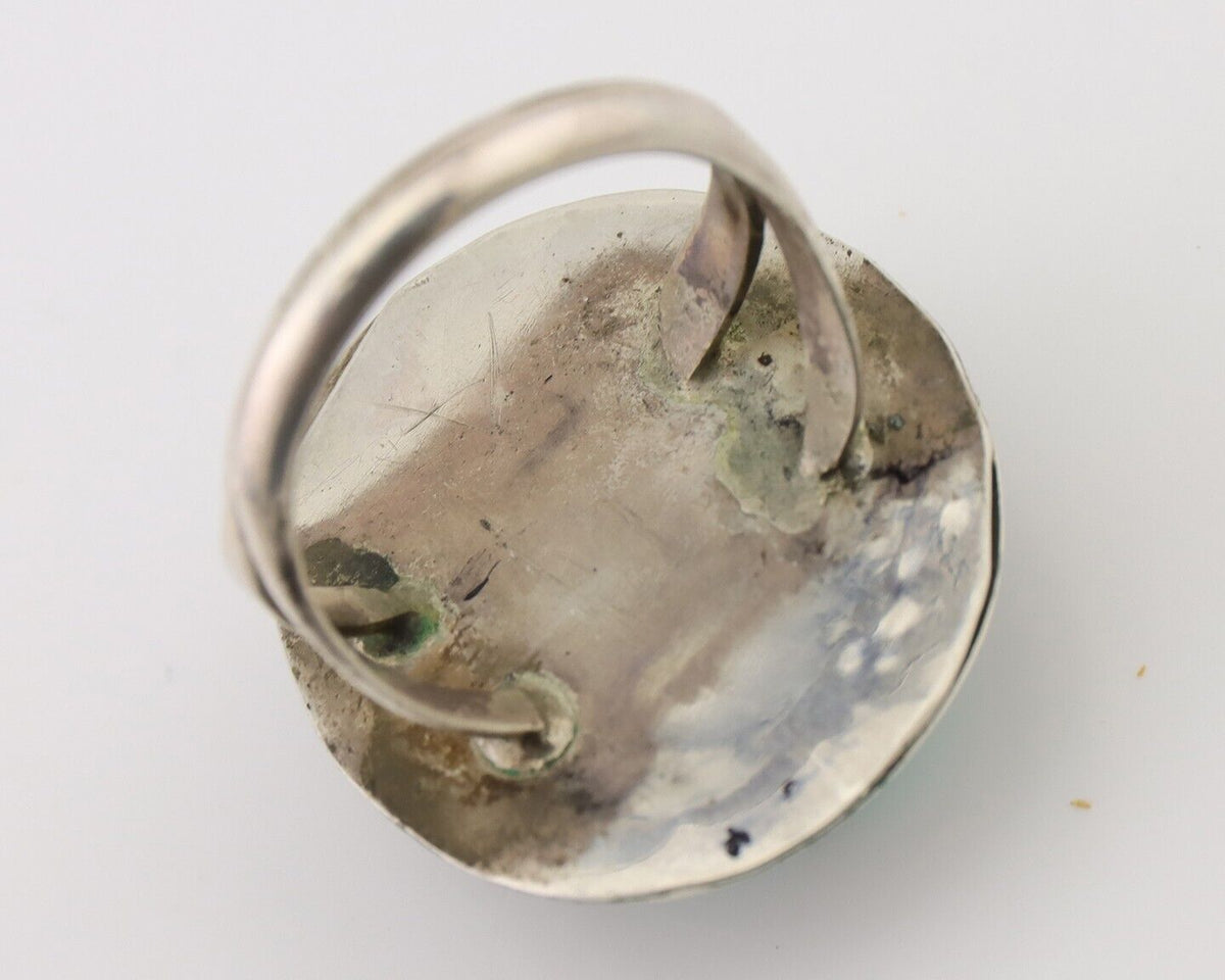 Navajo Handmade Ring 925 Silver Turquoise Native American Artist C.80's