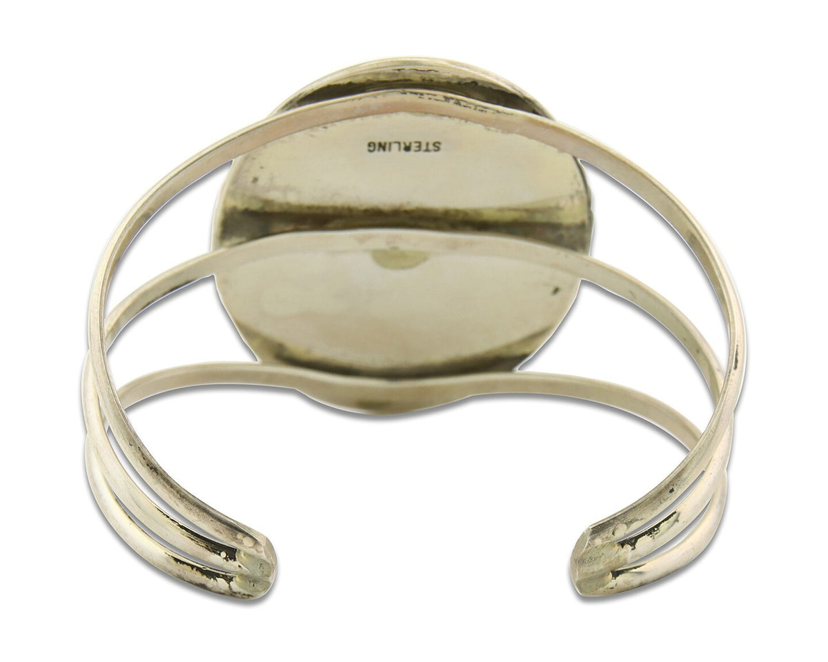 Vintage Navajo Bracelet 925 Silver Onyx Traditional Handmade Native American