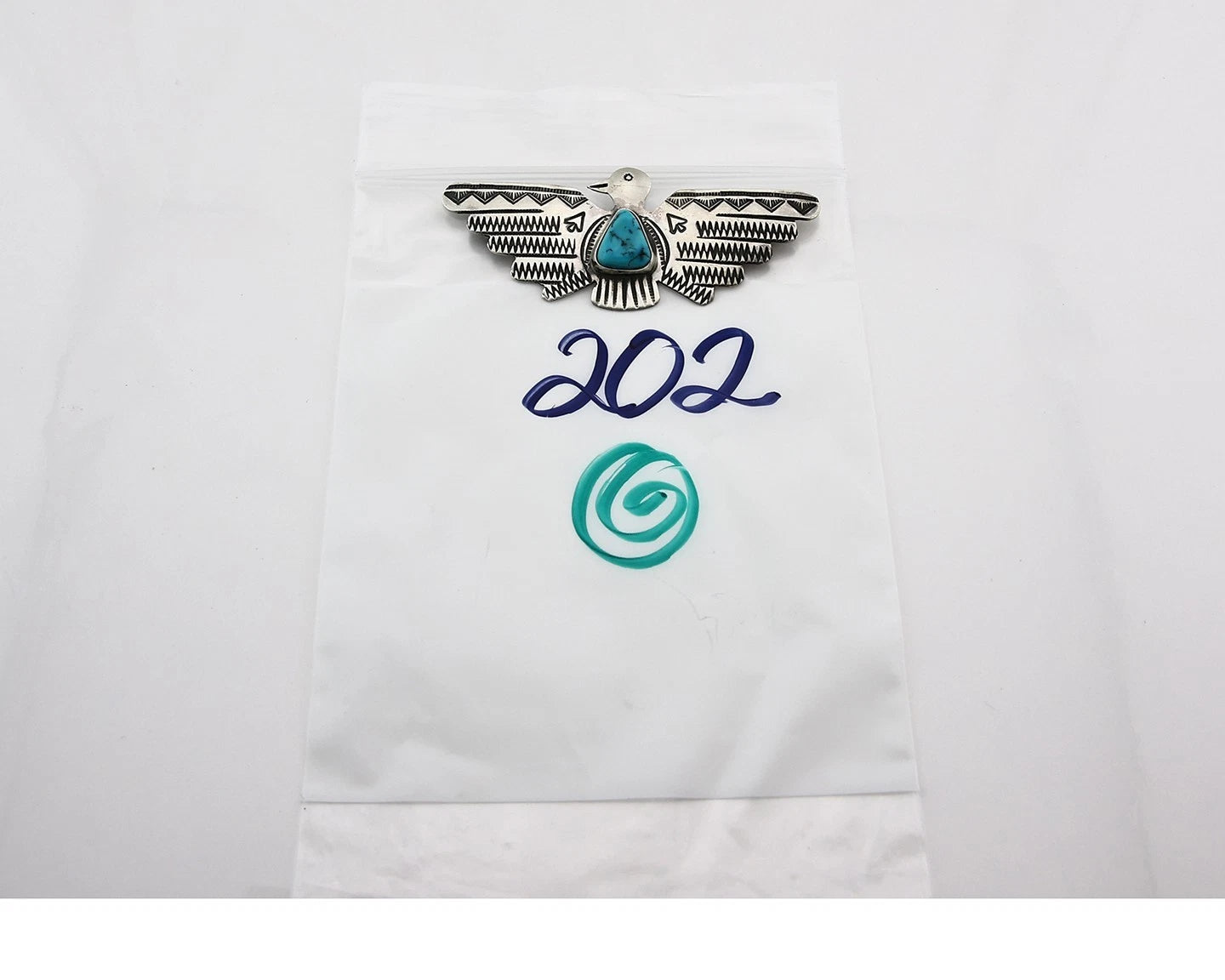 Navajo Bird Pin Sterling Silver Natural Gemstones Signed PJ Begay