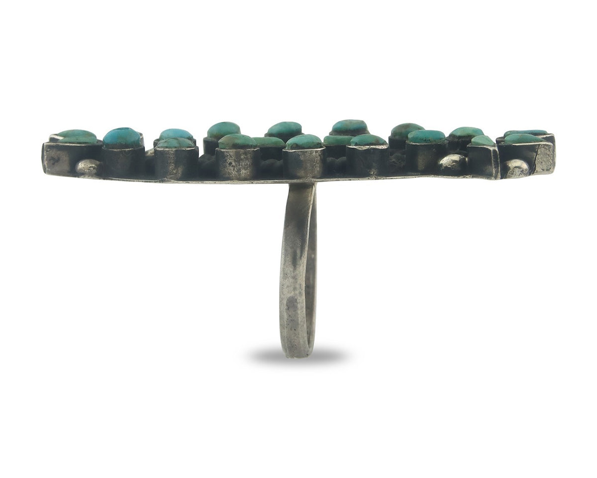Navajo Ring Sterling Silver Authentic Vintage Turquoise Size 6.0