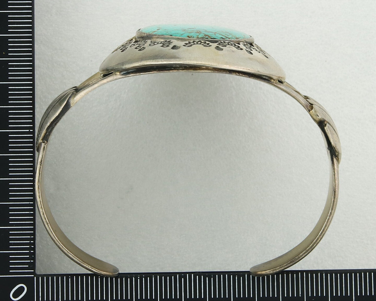 Vintage Navajo Bracelet 925 Silver Turquoise Handmade Authentic Signed M Montoya