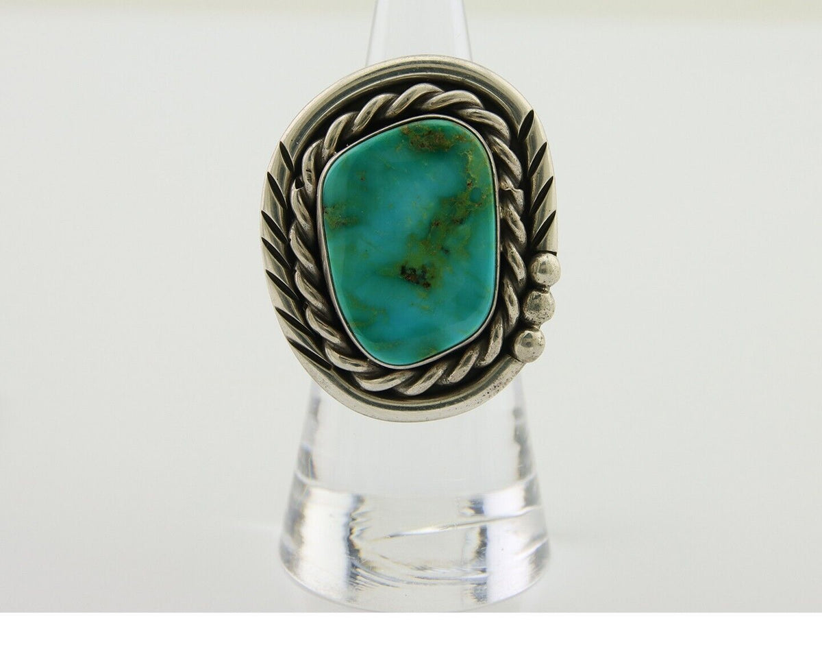 Navajo Ring 925 Silver Royston Turquoise Native American Artist C.80's
