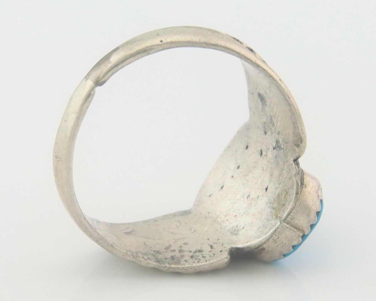 Navajo Ring Sterling Silver Authentic Vintage Turquoise Size 9.5