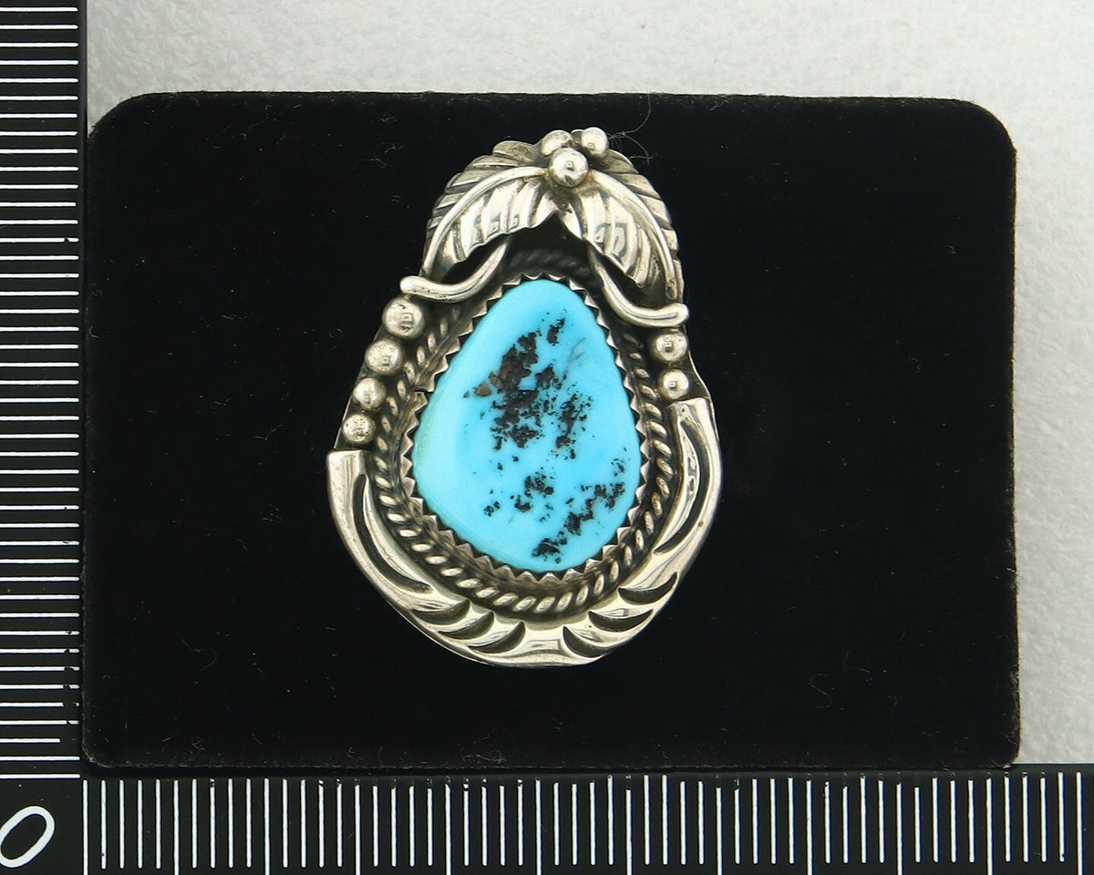 Vintage Navajo Ring Sterling Silver Authentic Turquoise Handmade Size 5.5