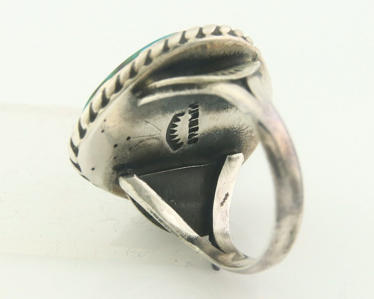 Navajo Ring 925 Sterling Royston Turquoise Artist Signed Sunset C.80's