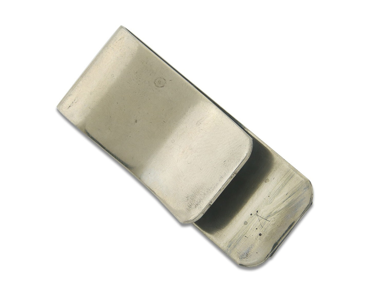 Navajo Money Clip 925 Silver & 999 Nickle Hand Stamp Native American Artist C80s