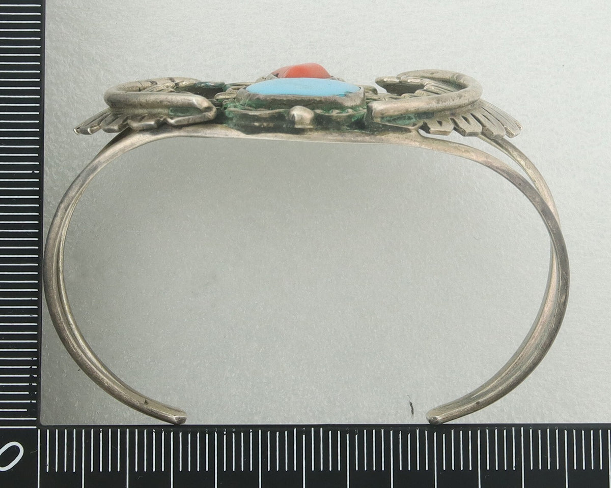 Vintage Navajo Bracelet 925 Silver Handmade Authentic Gemstone Traditional