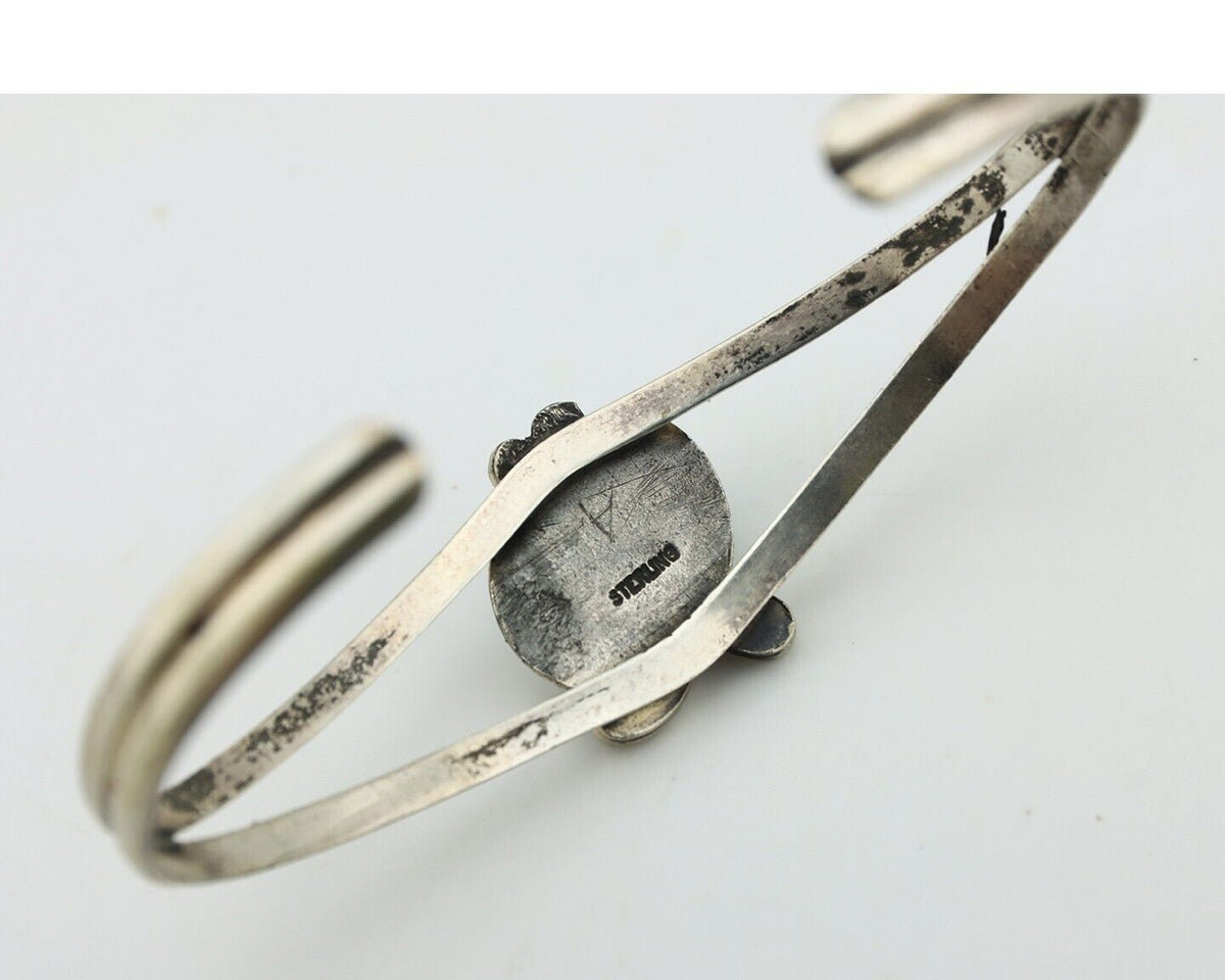 Navajo Slave Bracelet 925 Silver Arizona Turquoise Native American Artist C.80's