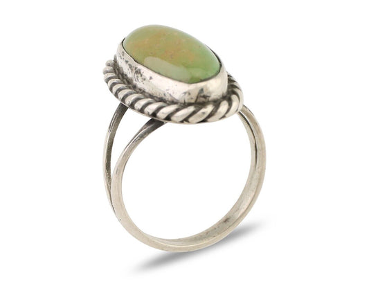 Navajo Handmade Ring 925 Silver Turquoise Native American Artist C.80's