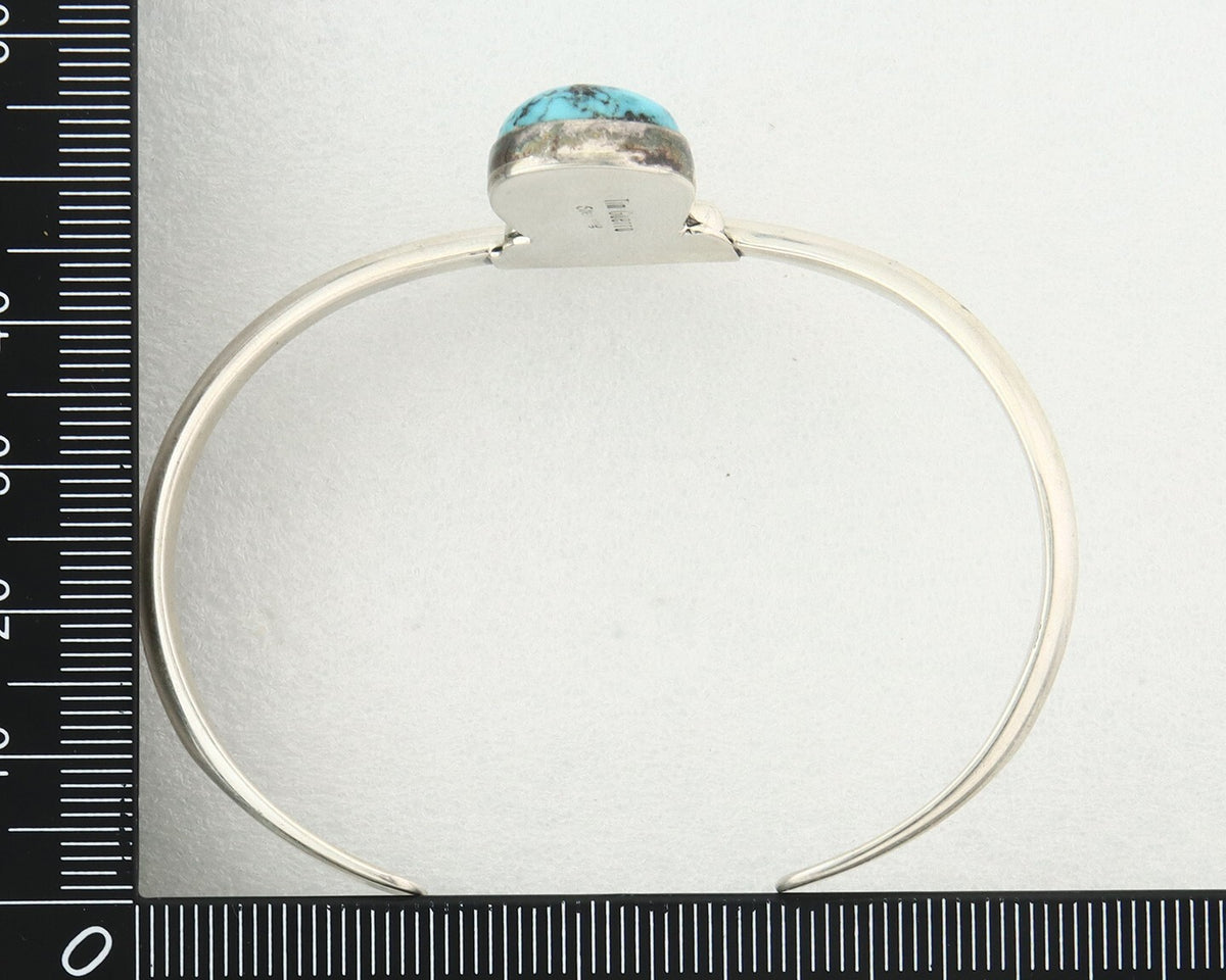 Vintage Navajo Bracelet 925 Silver Turquoise Handmade Signed Tim Guerro