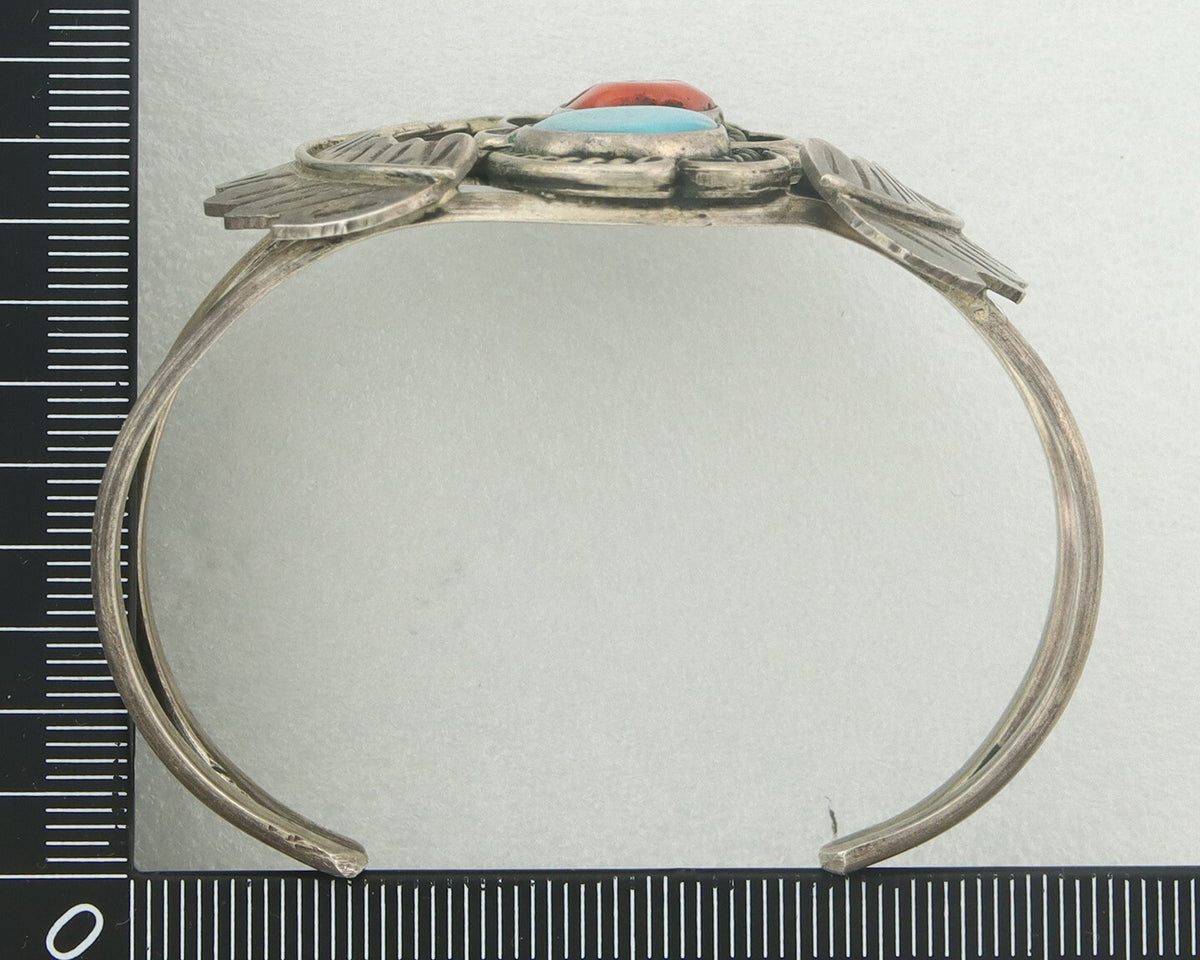 Vintage Navajo Bracelet 925 Silver Handmade Authentic Gemstone Traditional