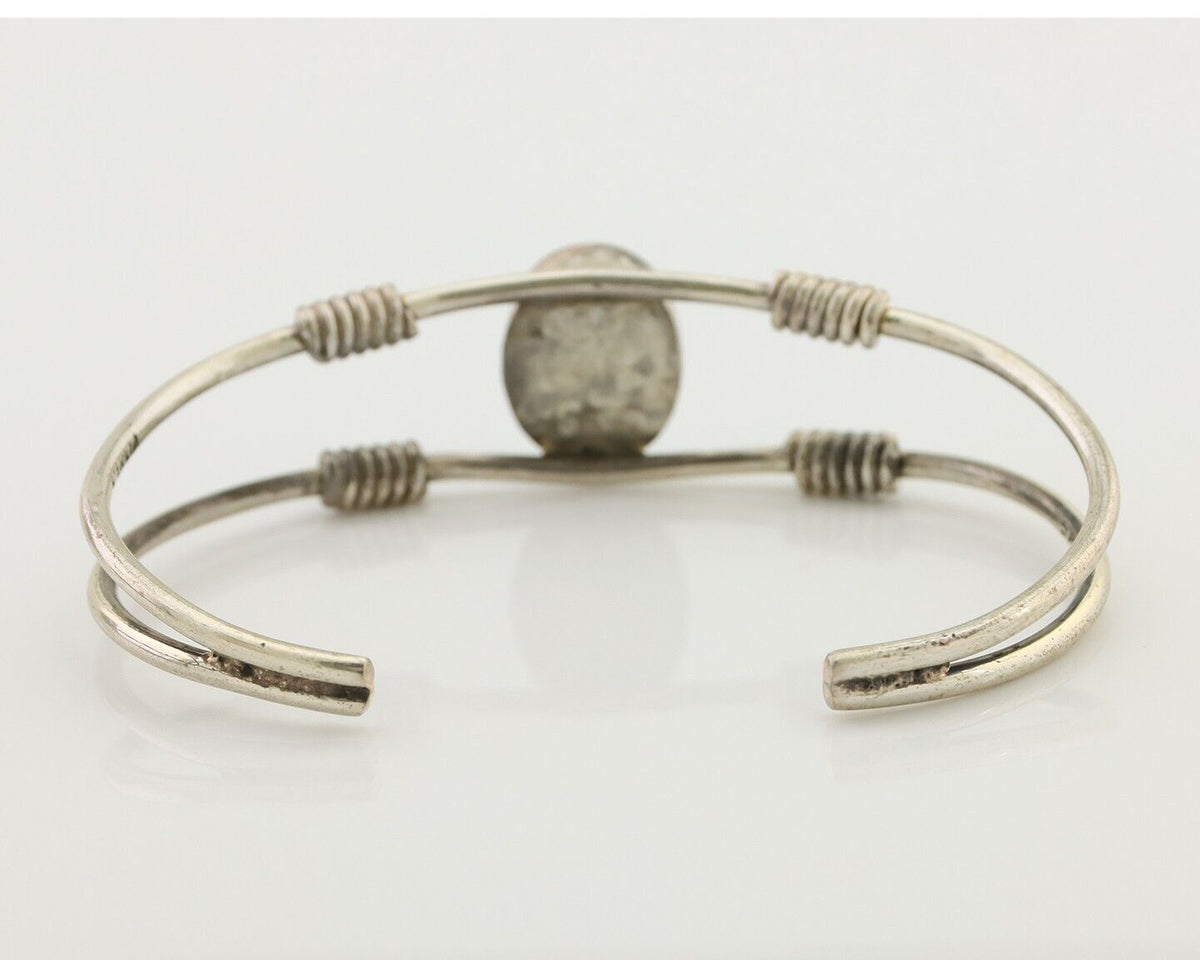 Navajo Bracelet 925 Silver Natural Blue Turquoise Native American C.80's