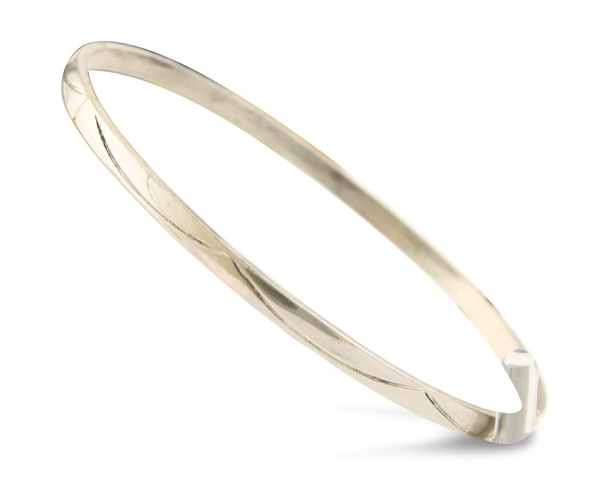 Navajo Bangle Bracelet 925 Silver Hand Stamped Twist Native American Artist C80s