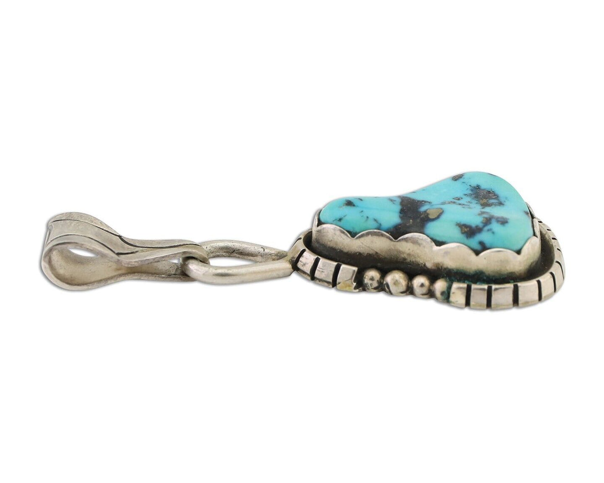 Navajo Necklace Pendant 925 Silver Turquoise Artist Tony Guerro C.80's