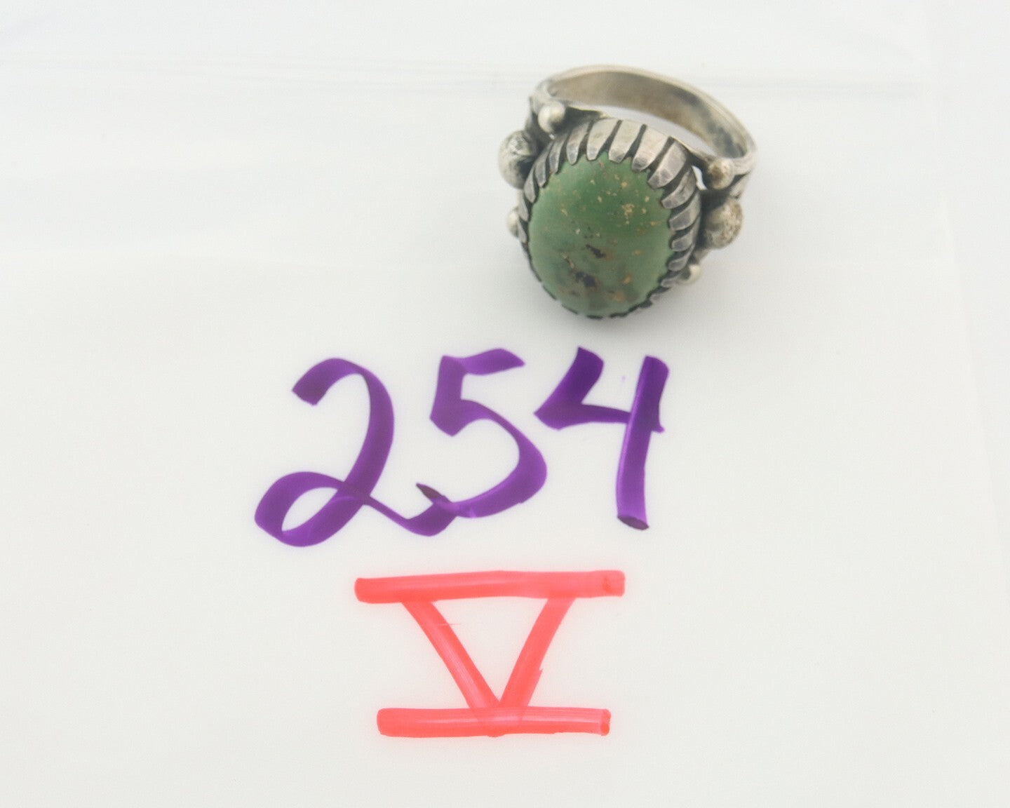 Vintage Ring 925 Sterling Authentic Turpen's Pawn Vault Turquoise Size 11.5