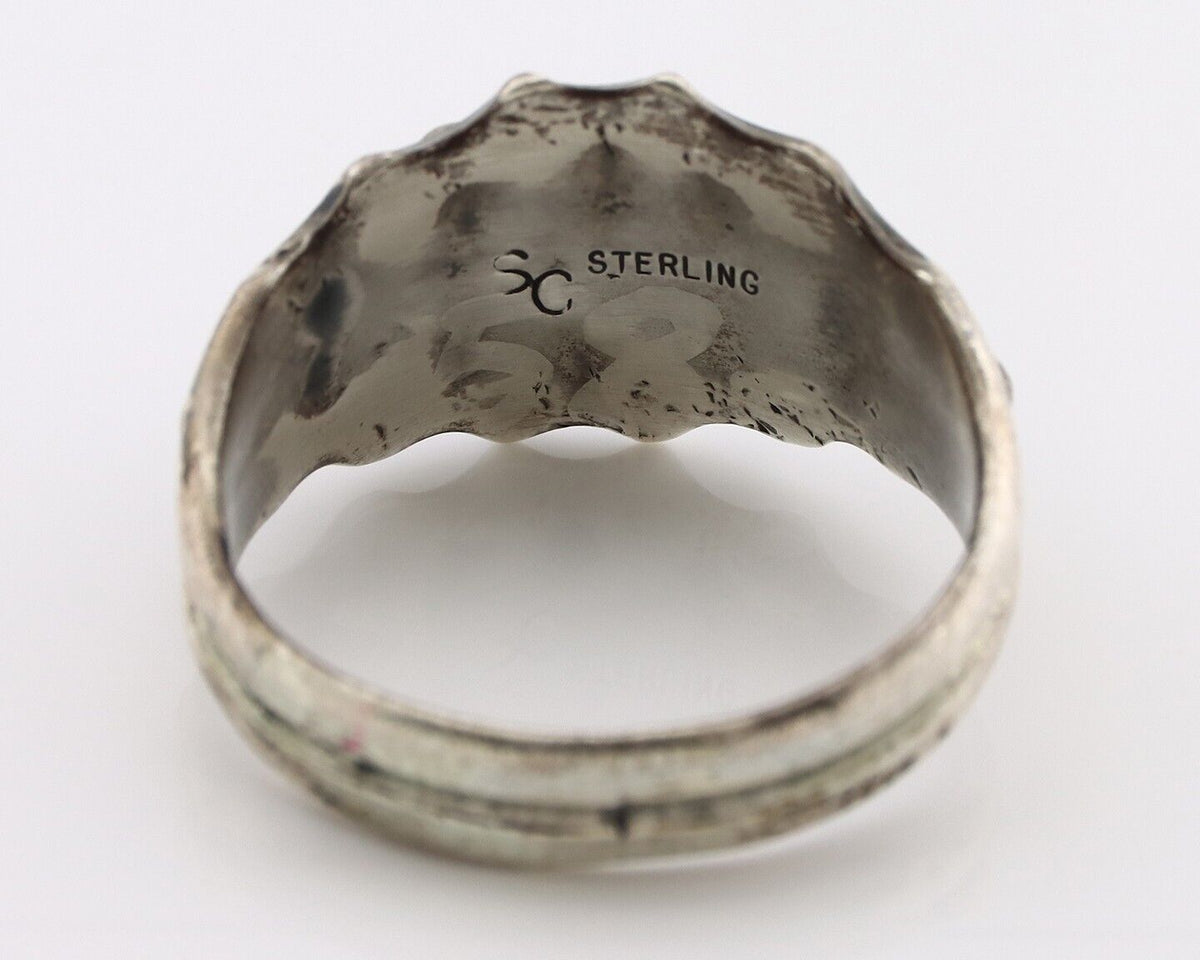 Navajo Ring 925 Silver Blue Artist Signed SkyStone Creations C.80's
