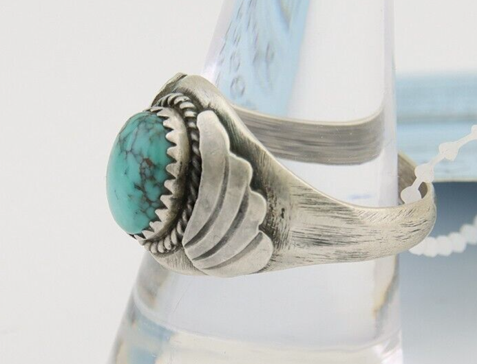 Navajo Ring 925 Silver Turquoise Turpen's Pawn Vault Artist Native C.80's