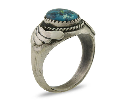 Navajo Ring 925 Silver Turquoise Turpen's Pawn Vault Artist Native C.80's