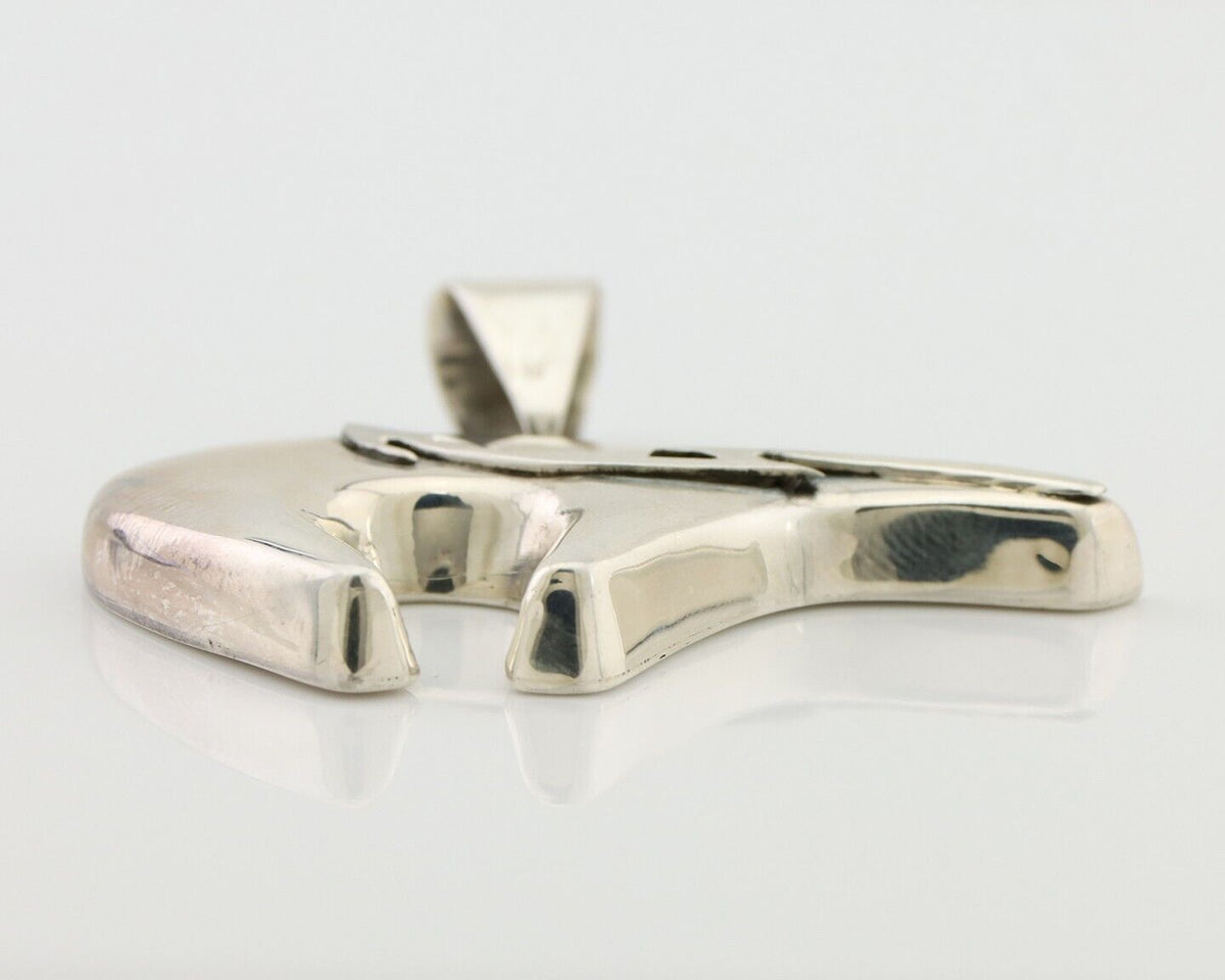 Navajo Spirit Bear Pendant 925 Sterling Silver Native Artist C.80's