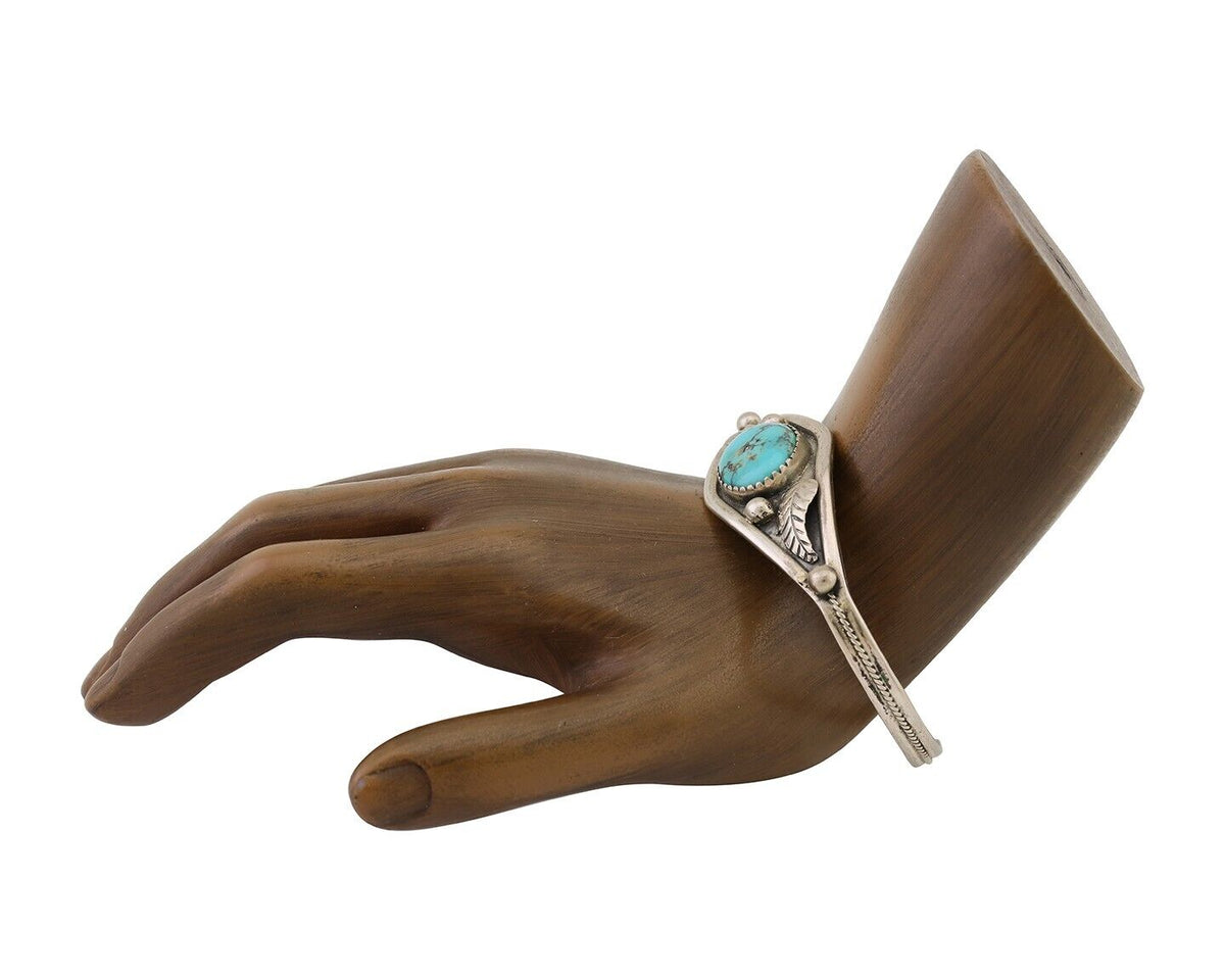 Navajo Handmade Bracelet 925 Silver Arizona Turquoise Native American C.80's