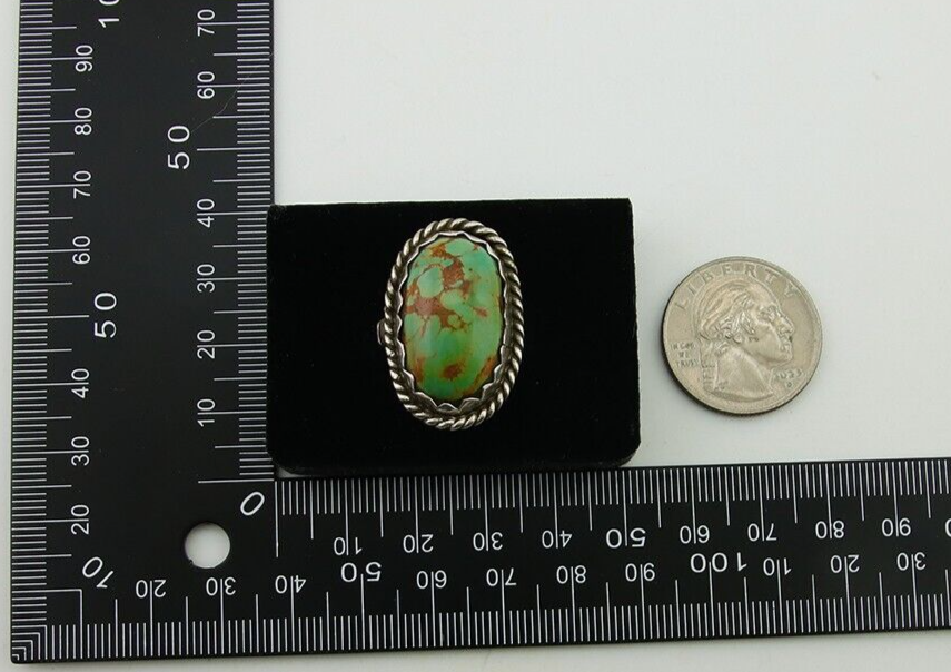 Navajo Ring 925 Silver Turquoise Artist Signed Sunset C.80's