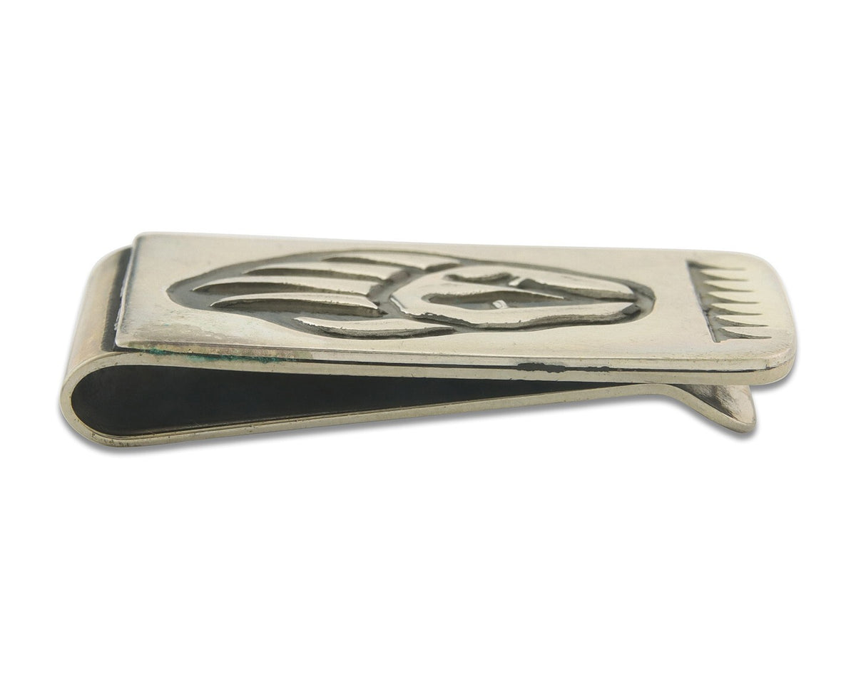 Navajo Money Clip 925 Silver & 999 Nickle Animal Claw Native Artist C.80's