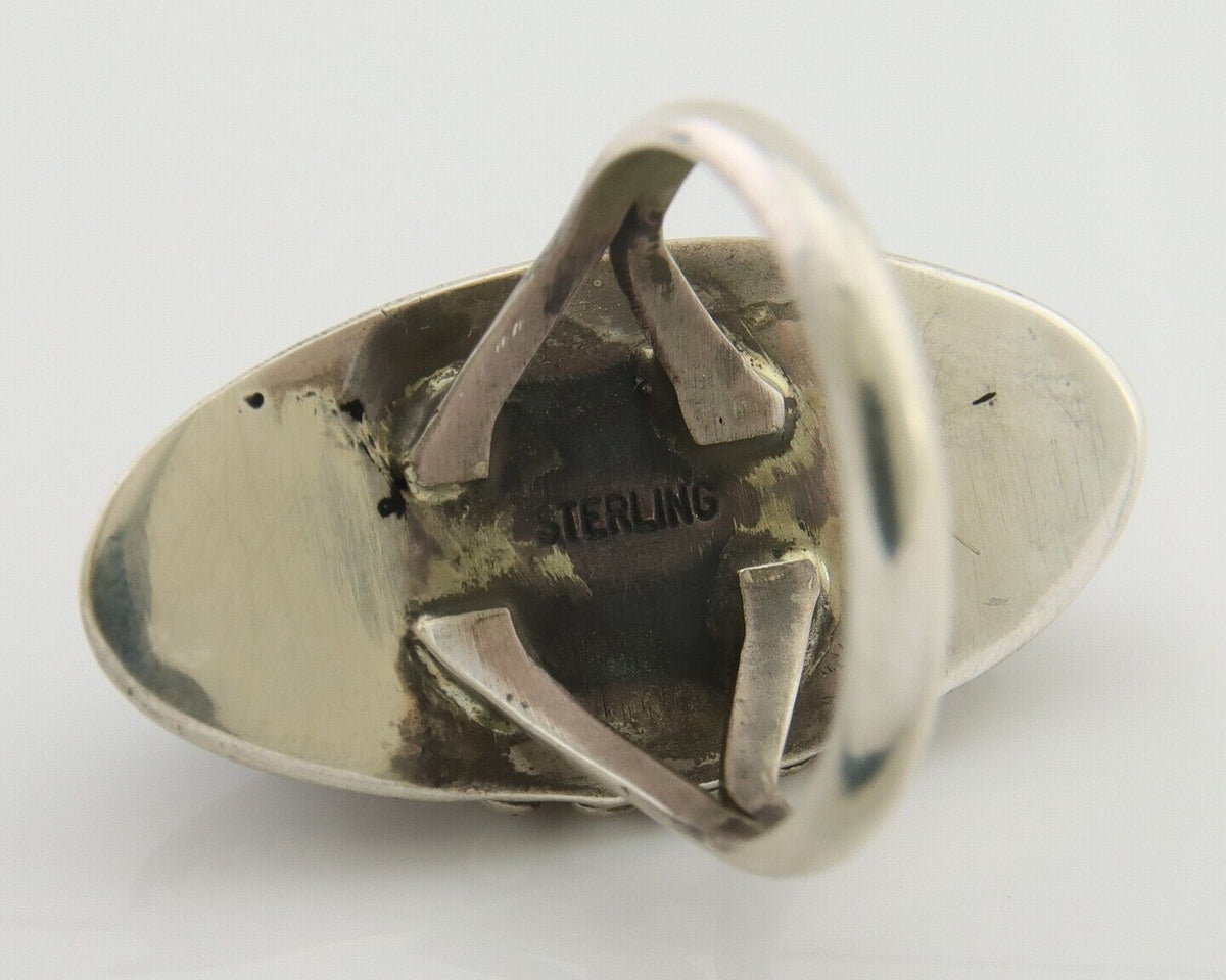 Navajo Handmade Ring 925 Silver Black Onyx Native American Artist C.80's