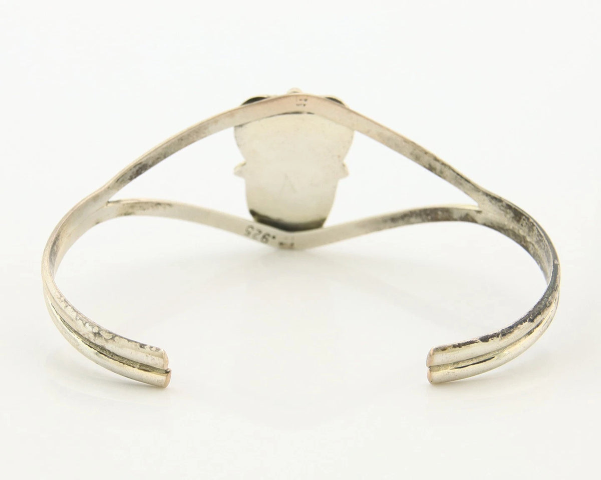 Navajo Cuff Bracelet Sterling Silver Authentic Pink Muscle Native Artist