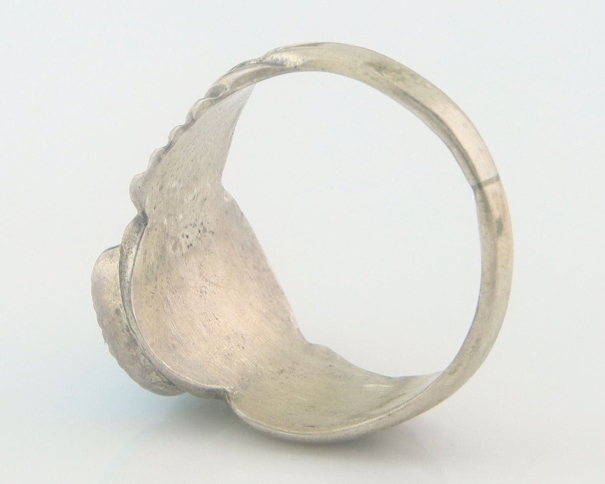 Men Navajo Ring Sterling Silver Authentic Vintage Turquoise Size 11.0