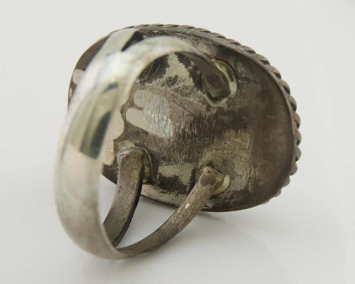 Navajo Ring 925 Silver Turquoise Native American Artist C.80's